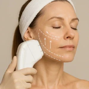 Woman having HI-FU to reduce wrinkles call LA LIPO Ashford Now!