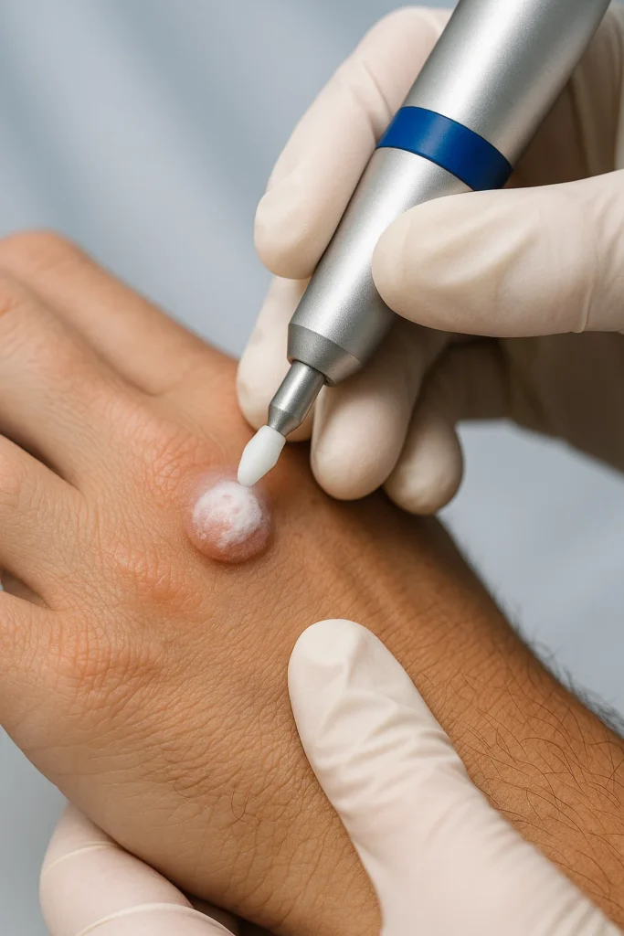 example of wart removal Ashford using cryopen