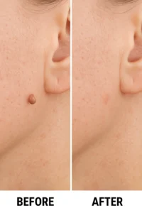 Skin tags removal Ashford before and after
