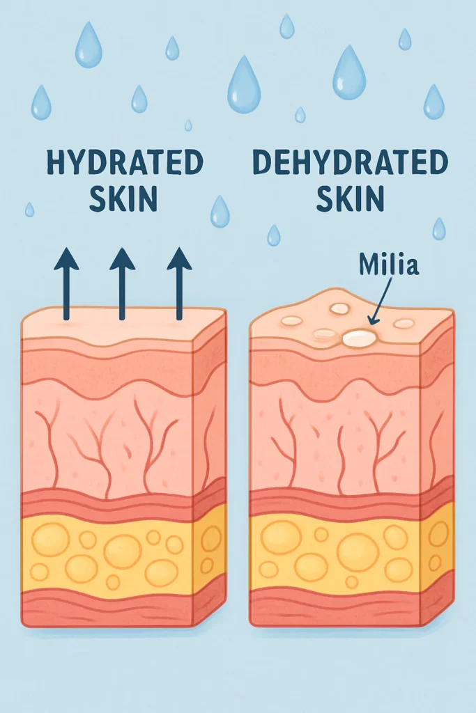 The importance of hydration and milia production Ashford