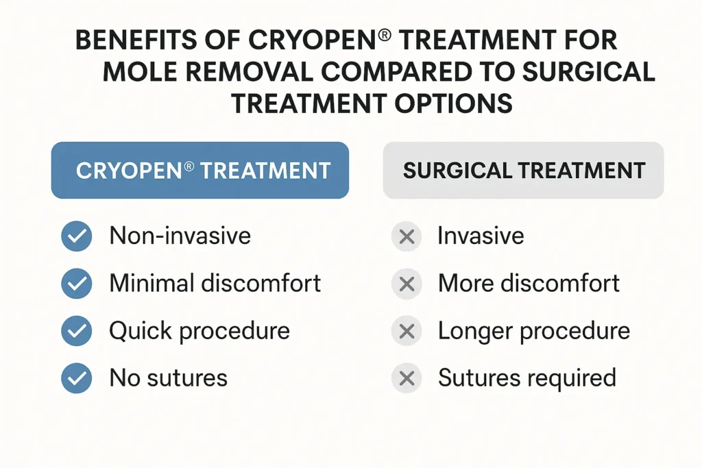 Benefits of facial mole removal Ashford - call our team today to book a consultation
